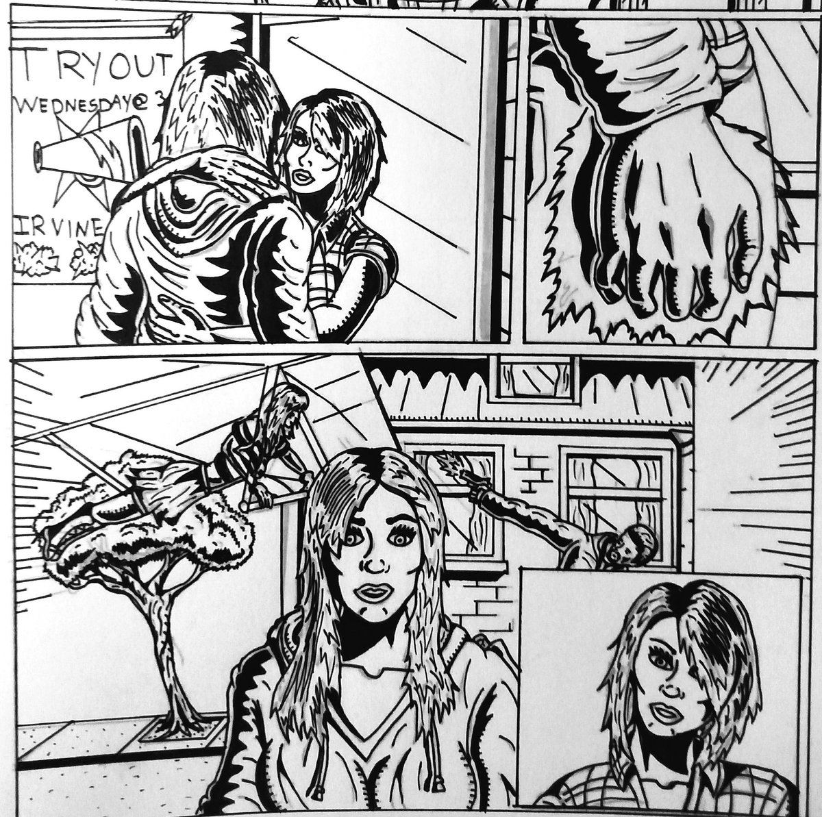 _superiorcomics's tweet photo. Some #inktober work from Chris Hall's Mime Over Matter issue 3. #inker #comicbooks #comicart #superheroes #comics https://t.co/YQ6CfrbKHK