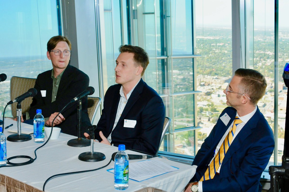 RoseRockVC's tweet image. The RoseRock partners, @blakepinard and @jpnelligan were given the opportunity to speak at @OKYPConference with @joshuaokc.