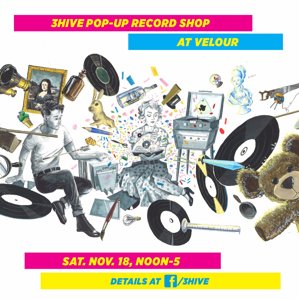 3hive's tweet photo. Hi #Utah friends! We're doing another #popupshop @VelourLive in November. Details at https://t.co/NXbffHvGwJ #vinyl #records https://t.co/D1uxYY9CzI