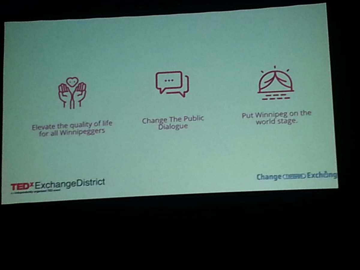 Interesting presentations at today's <a href="/TEDxExchange/">TEDxExchangeDistrict</a>! People from all areas of our community are in attendance. #Winnipeg