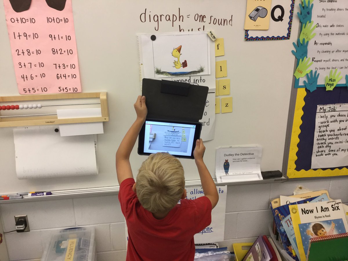 MissPage20's tweet photo. 1st graders are tackling hard words. 🏈 @Panthers Please give us some encouragement to keep pounding! 💙🏈🖤 https://t.co/nz2PMnXQW8