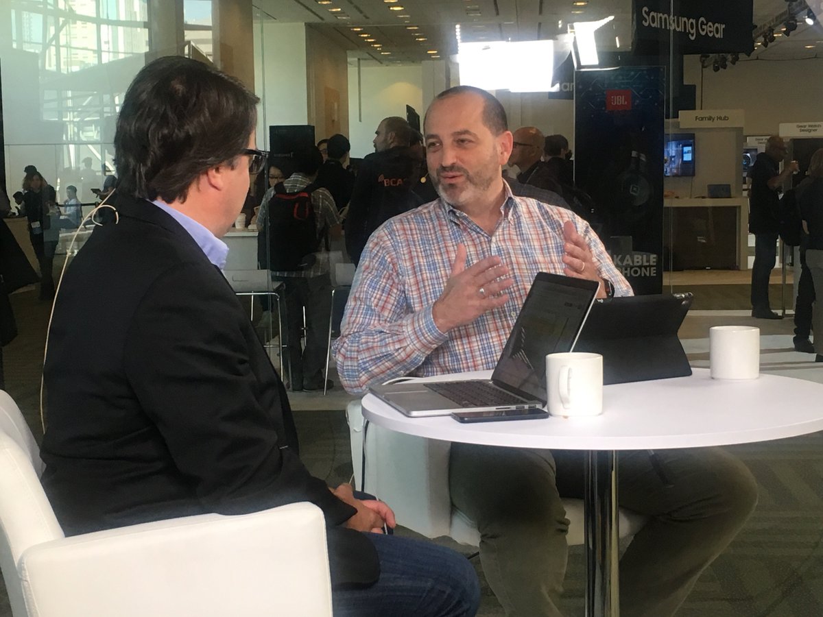 teamanycontext's tweet photo. Samsung can create a developer ecosystem not through OS but connectivity — @PatrickMoorhead of @MoorInsStrat at #SDC2017 on @theCUBE. https://t.co/jf3toKYbHG