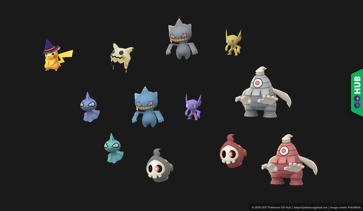 Pokémon GO Hub on X: BREAKING: Gen III Ghosts with Shiny variant, Mimikyu  Hat and Halloween Pikachu icons have been found    / X