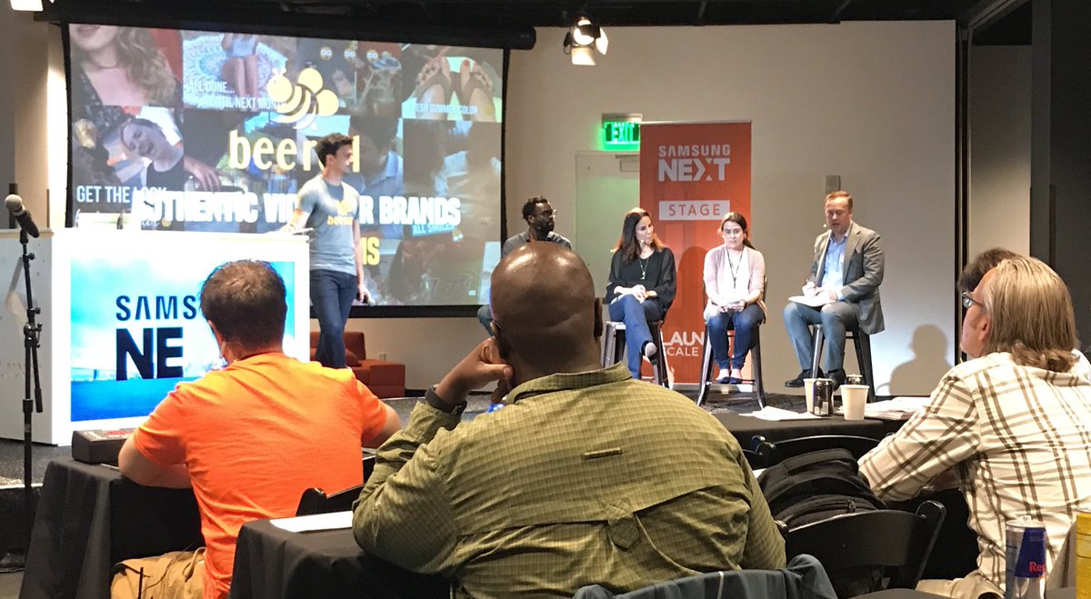 VanduPalm's tweet photo. Fantastic pitches by Kush Marketplace, Stemless, Beeroll and Funerals360 here at #launchscale2017 - Time to open the checkbook, I think ;-) https://t.co/vUhRXipf7a