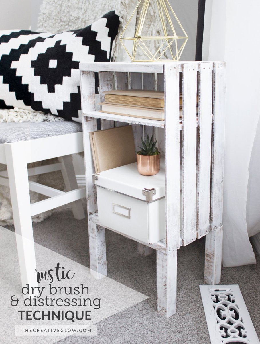 TheCreativeGlow's tweet photo. Try this Dry Brush &amp; Distressing Technique on any of your #DIY #rustic or 
#farmhouse #furniture projects! LINK---> https://t.co/2jFLcDvWCB https://t.co/VtfUCL2C3O