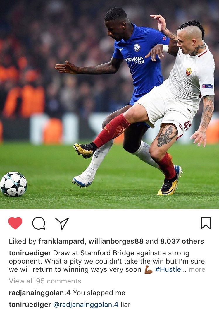 Radja Nainggolan: “Beni tokatladın”
Toni Rüdiger: “Yalancı”