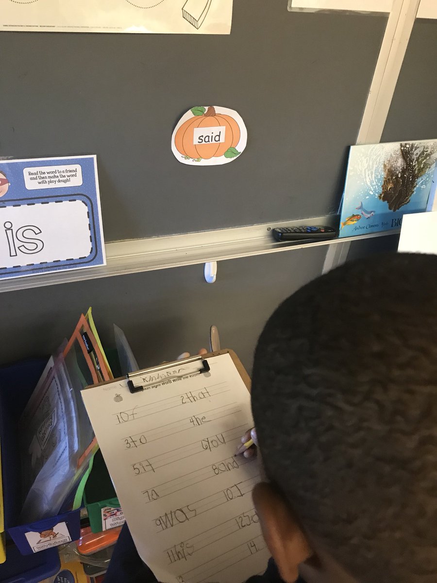 MissGarfall's tweet photo. We searched our classroom today for pumpkin sight words to practice writing sight words we have learned so far to review @LakelandSchool https://t.co/iRjVynMdNF