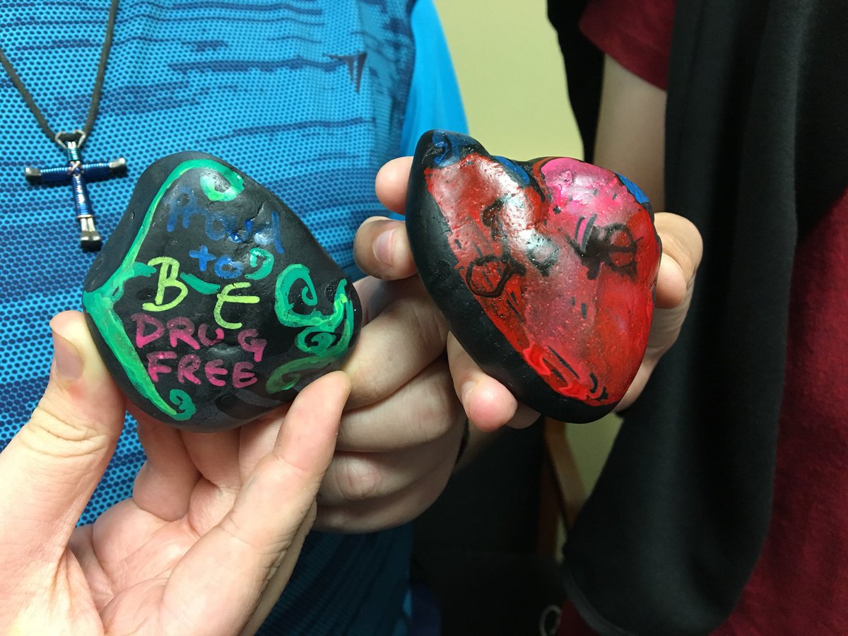 Brother duo of Joshua &amp; Gabriel find rocks the same day! #JoyRocksRCISD