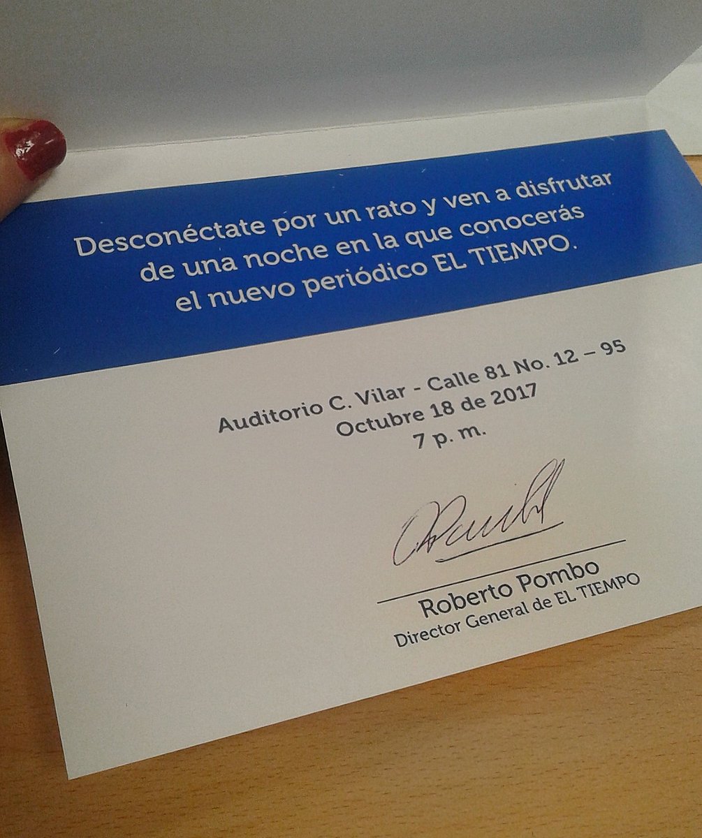 nathalymediox's tweet photo. Invitada por Roberto Pombo, Director General @ELTIEMPO para conocer de cerca lo que vienen implementando en #ComunicaciónDigital #Mediox https://t.co/FmPXMufxwv