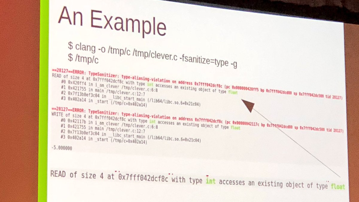 Type-based alias analysis sanitizer in LLVM! 🎉 

It’ll find so many bugs in all codebases! Have unions? Pointers? You have bugs! 😉