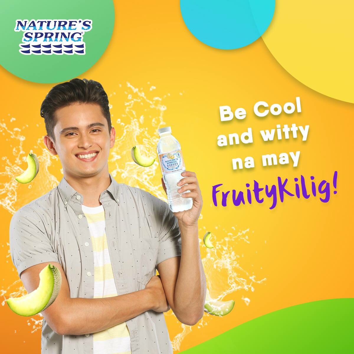natures_spring's tweet photo. Grab a bottle of Nature’s Spring Honeydew Flavored Drink now to become cool and witty like James Reid. #FlavorPaMore https://t.co/ON0B0WfisE