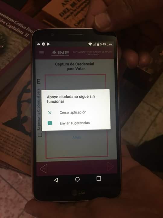 CNI_Mexico's tweet photo. La app desarrollada por el INE para la recabacion del apoyo ciudadano está teniendo un funcionamiento muy deficiente. #CIG #CNI #MARYCHUY https://t.co/jvB0ZuOovz
