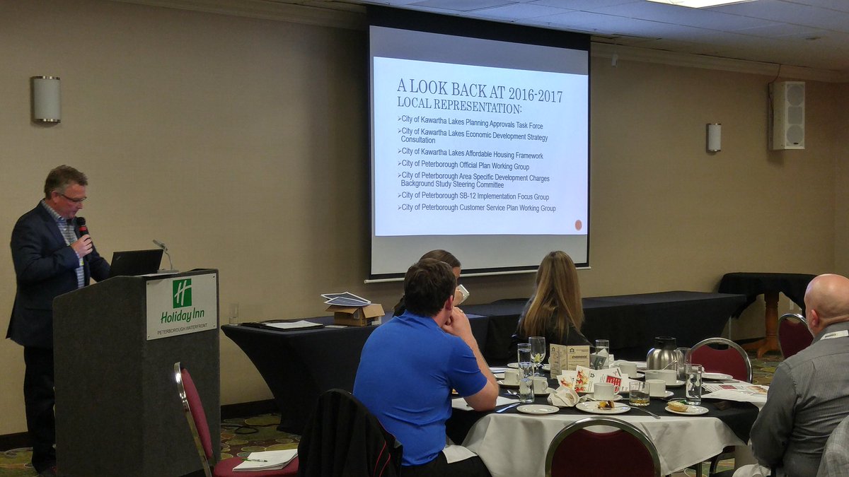 PKHBA's tweet photo. Lots of work was done in Peterborough and City of Kawartha Lakes this year. Supporting our members wherever they're working. #AMM2017 https://t.co/BjoXRjxhQA