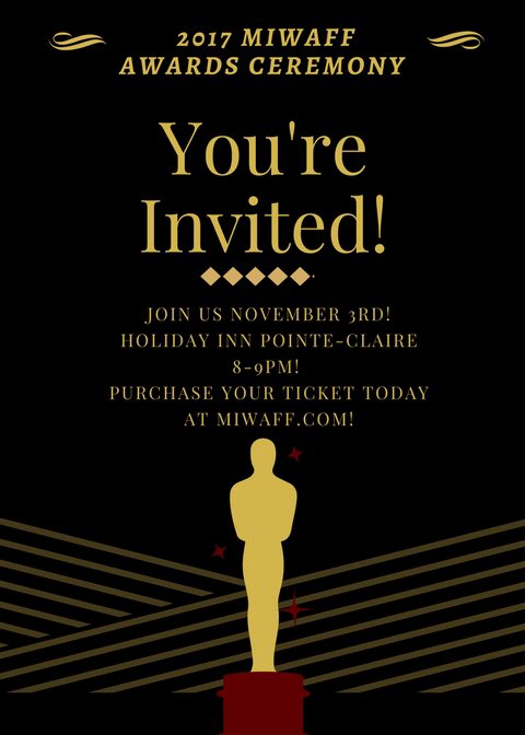 Just got my invitation for the Montreal International Wreath Awards Ceremony, where I've become the youngest recipient of a Wreath Award!