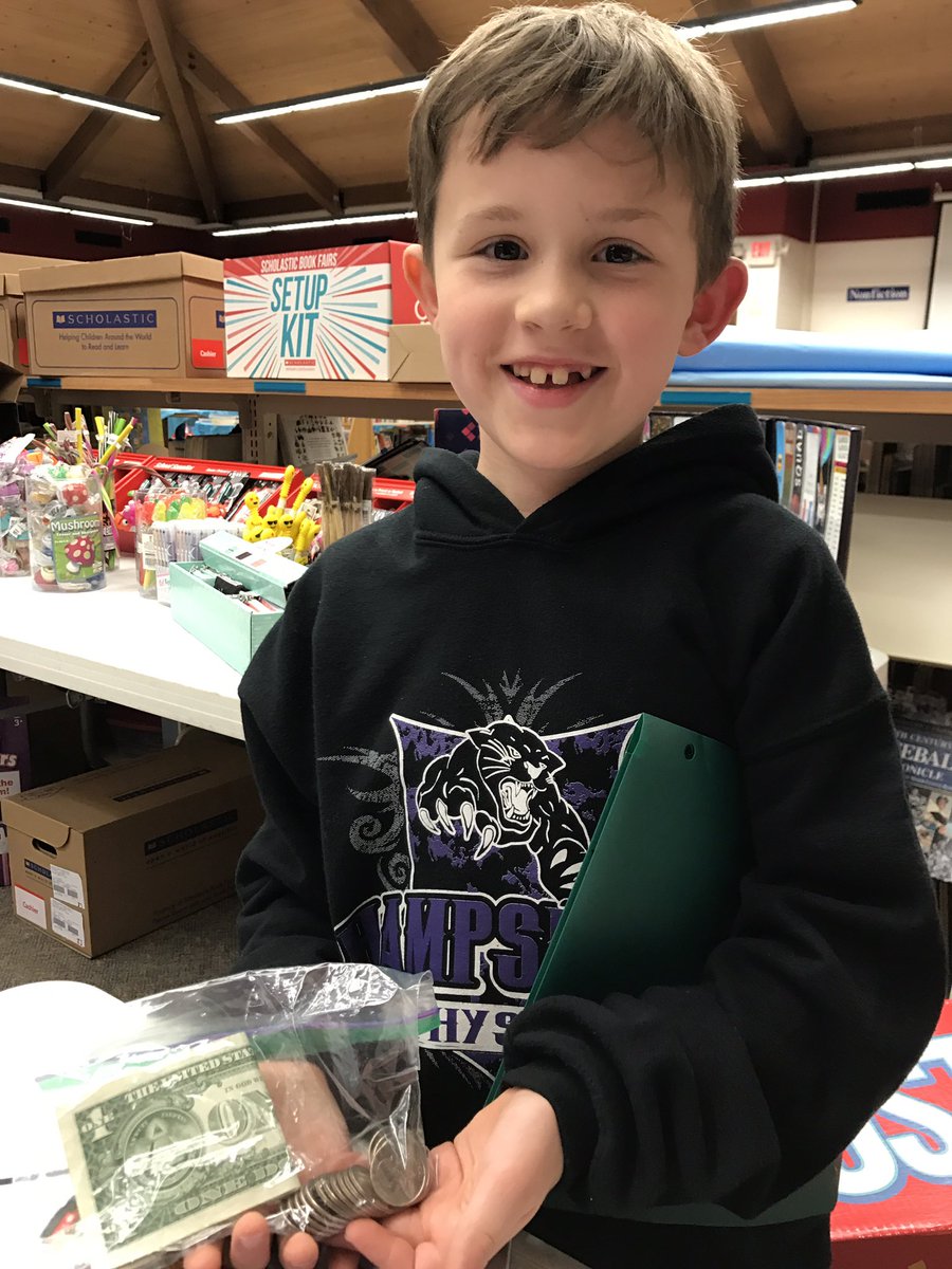Jacob is using his allowance to buy a book at <a href="/Scholastic/">Scholastic</a> Bookfair <a href="/IndianPrairie47/">Indian Prairie D47</a> 😃👏🏻He loves books!