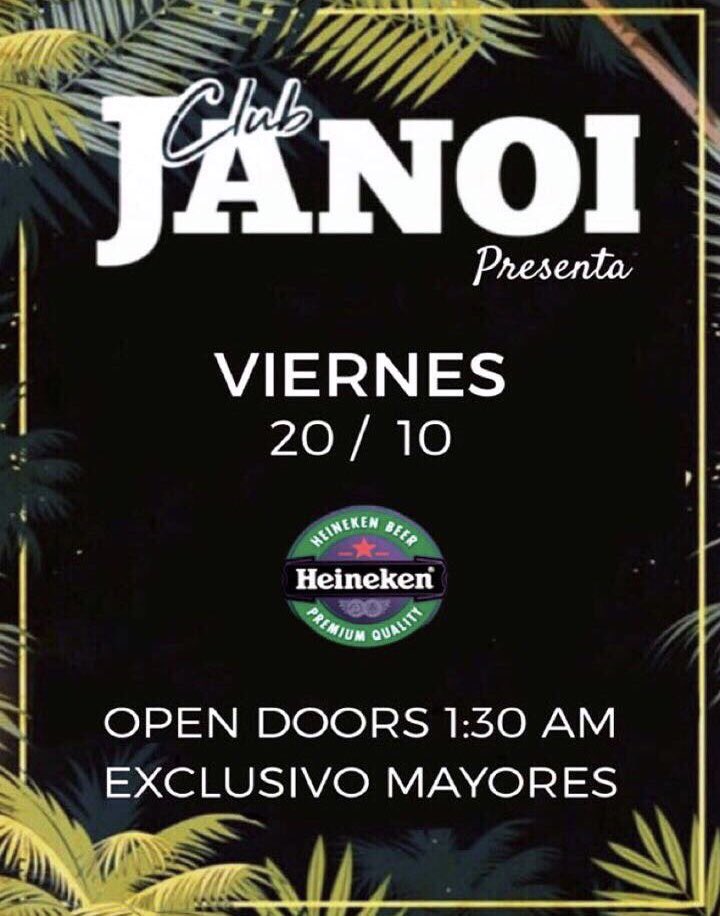 ClubJanoi's tweet photo. NOS VEMOS EL VIERNES DEBIDO A LA VEDA ELECTORAL! FAV Y PARTICIPA POR 3 FREE PASS! RT DOBLE CHANCE! SORTEO VIE 20 HS POR IG @clubjanoijunin https://t.co/enoNr5xpee
