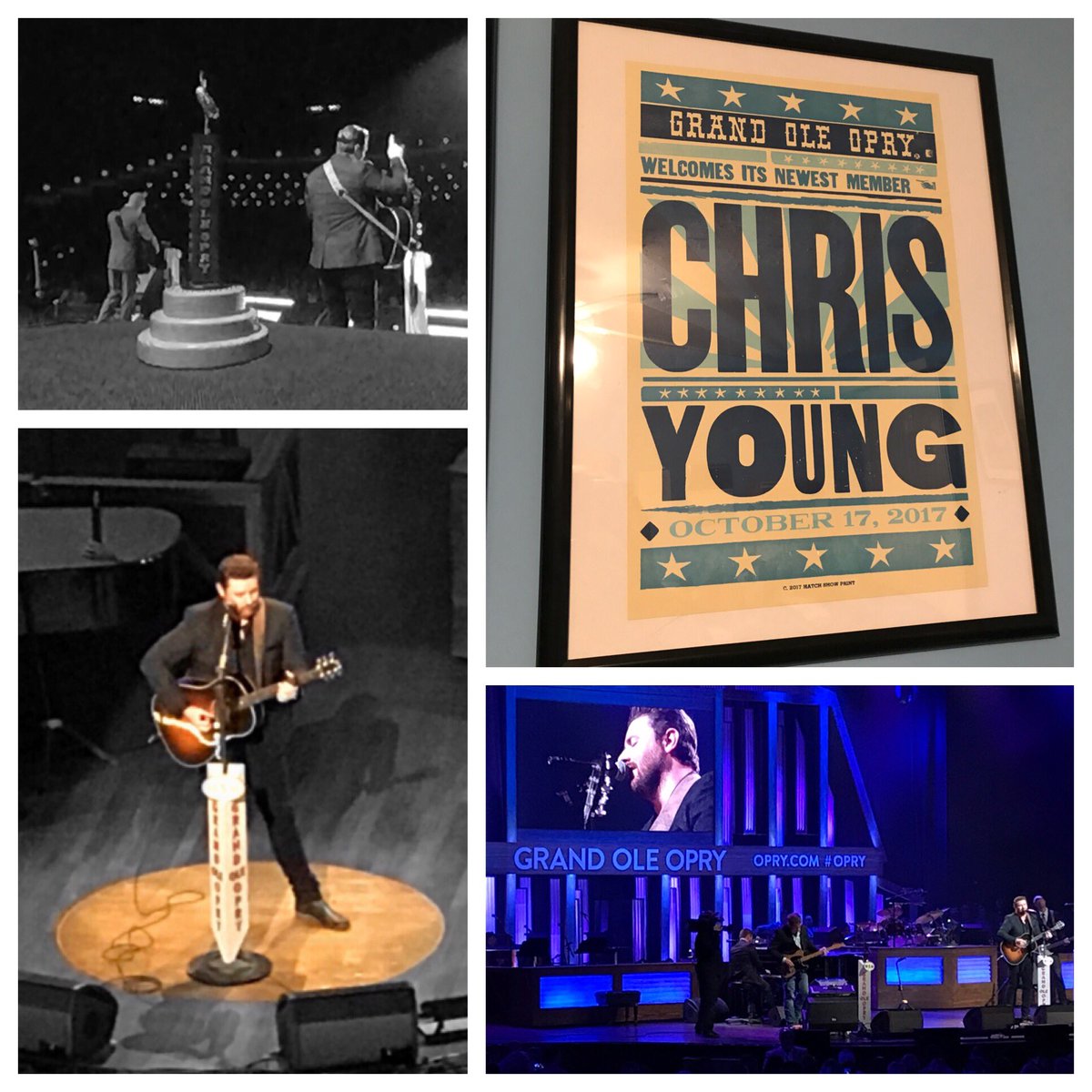 Stephanie2952's tweet photo. @ChrisYoungMusic @Opry can we repeat last night?? Congrats, Chris!!!🍾❤️🎉 #opryinduction #newestmember #losingsleeponatuesdaynight https://t.co/91kFemqZ2n