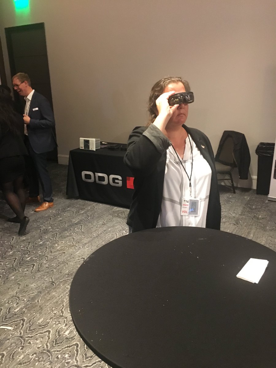 OsterhoutGroup's tweet photo. Learning about remote expert on the R-7HL platform... #amazeyourself #EWTSFall2017 #EWTS https://t.co/fJ9sMgofMu