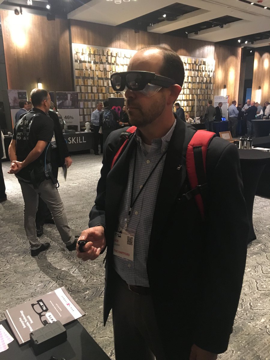 OsterhoutGroup's tweet photo. Learning about remote expert on the R-7HL platform... #amazeyourself #EWTSFall2017 #EWTS https://t.co/fJ9sMgofMu