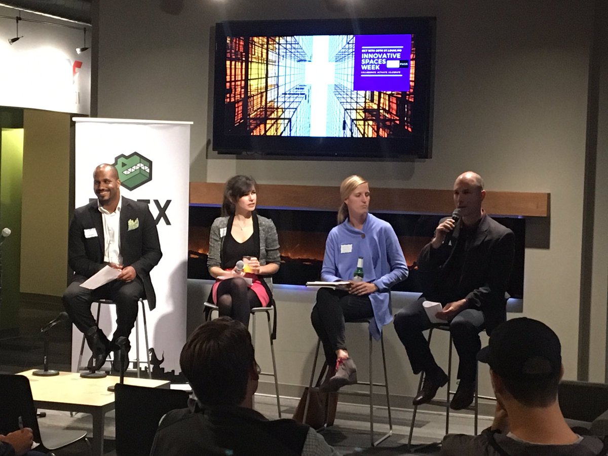 Greenstreetstl's tweet photo. @DowntownTREX #innovativespacesweek2017 Using Design to Foster Connectivity https://t.co/VrIpACkG99