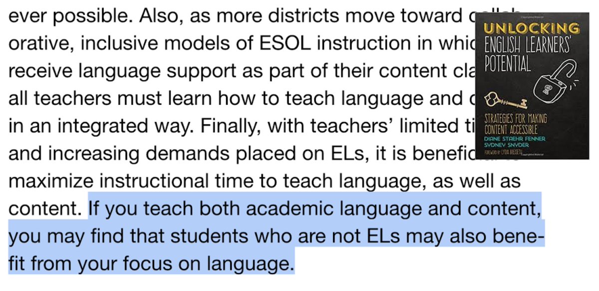 TanKHuynh's tweet photo. Shift from "Ss who are ELs" to "Ss who are developing academic language", which is all Ss. #eal #esol #ela #TESOL #eld #Ellchat_BkClub #esl https://t.co/GlQ1KuMrGP