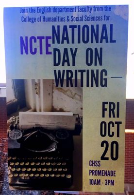 GCUNews49's tweet photo. Find your inner author @gcu on Friday during National Day on Writing.  #whyiwrite #right2write  https://t.co/vOj2jxmxJo https://t.co/uUYbvw8ekd