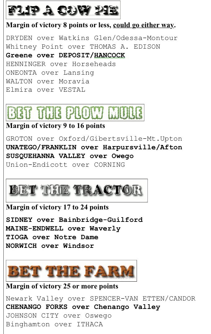 Sect4Football's tweet photo. FREE Delivery of Mike's Picks, this week only! 
🏈⛏⛏🚛🚫💰 https://t.co/Cn2TmQwxFI