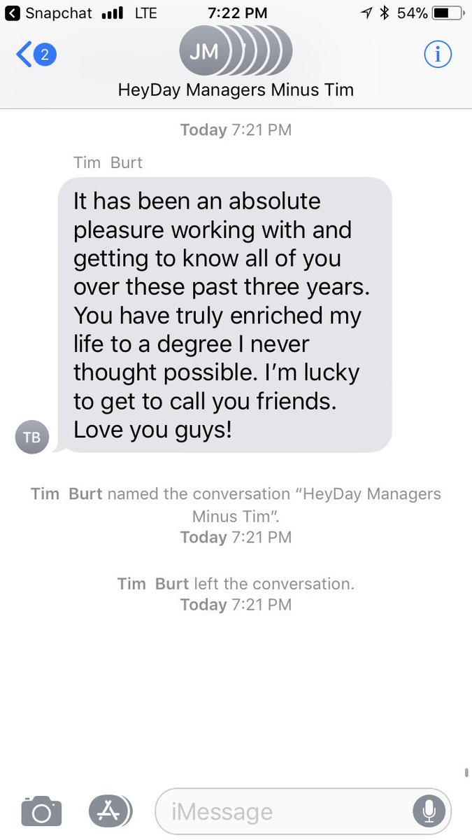 StaceyCervantes's tweet photo. #goodbyetim 😔 https://t.co/2dL60Dpgbn