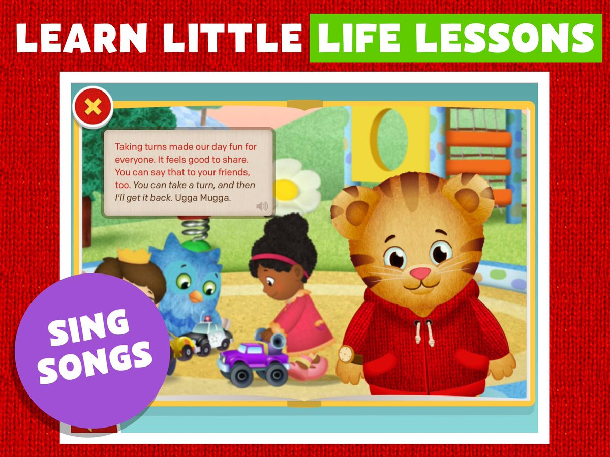 PBSKIDS's tweet photo. Looking for a bedtime story? Daniel Tiger's Storybooks app allows your child to read with their favorite neighbor: https://t.co/2JvW08lxGQ. https://t.co/cH544BIC00