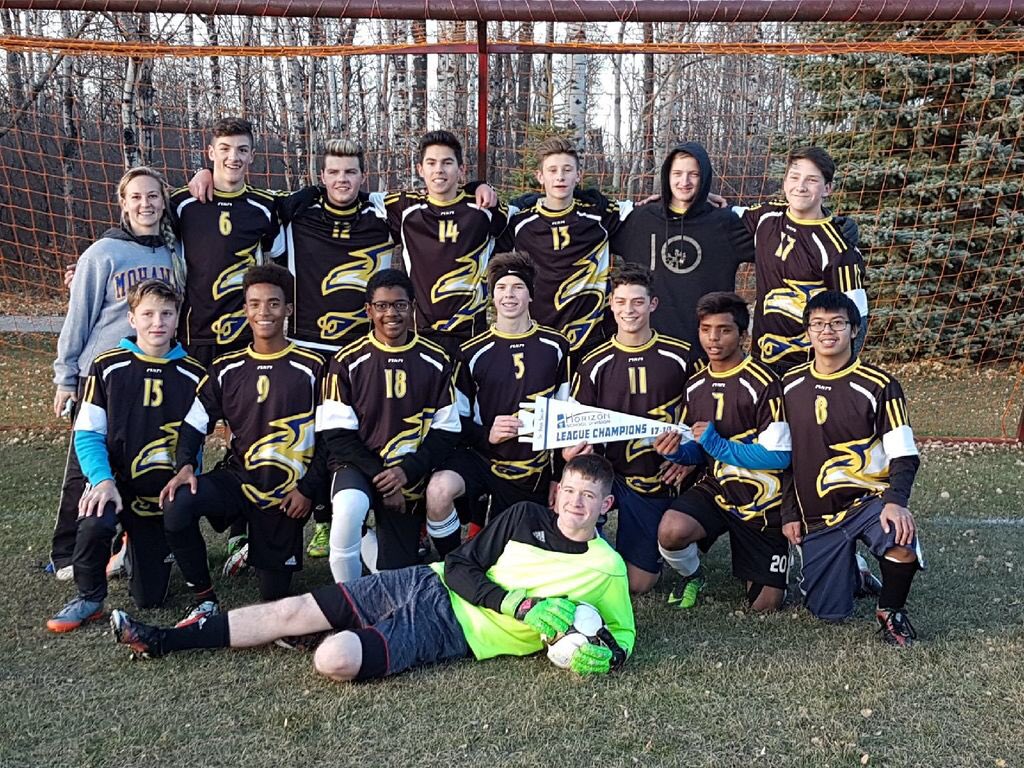 HCIMOHAWKS's tweet photo. Our Boys Soccer Team earning the league championship today!  #gomohawks #celly https://t.co/XX48wqD7HX