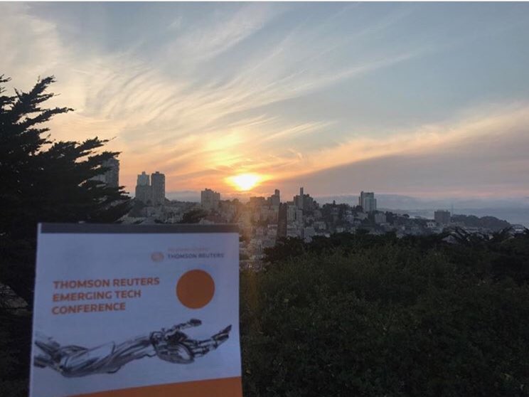 TuxDruid's tweet photo. Savoring this #SanFrancisco view from earlier this week as we gear up for tonight’s #TRtech Emerging Technology Conference https://t.co/OSAx0PkqRP