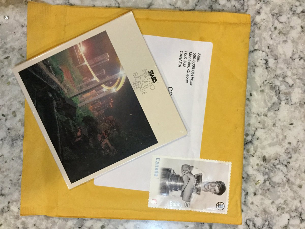 Bluebeard74's tweet photo. Fitting that my @youarestars CD came today to help out on a tough day. Gord would have liked the stamp too.  #OneNationUnderGord #Stars https://t.co/2gA9WeKdXu