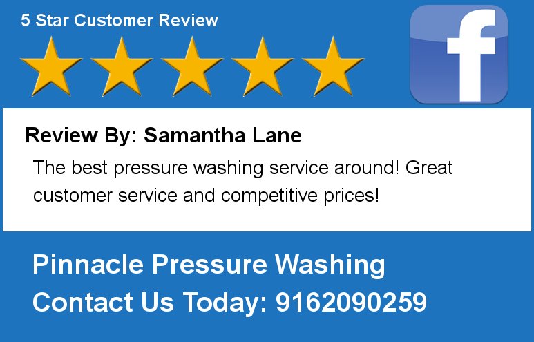 PinnaclePressur's tweet photo. Review By: Samantha Lane The best pressure washing service around! Great customer service and competitive prices! https://t.co/vsbMM9fpLQ