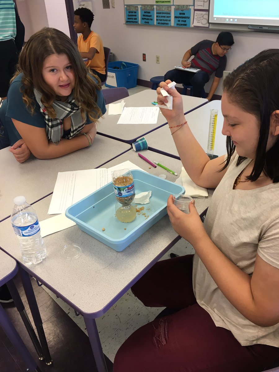 MrsDarrWRMS's tweet photo. After reading #ALongWalkToWater students studies how to make water filtration systems. https://t.co/NIg00AFtJK