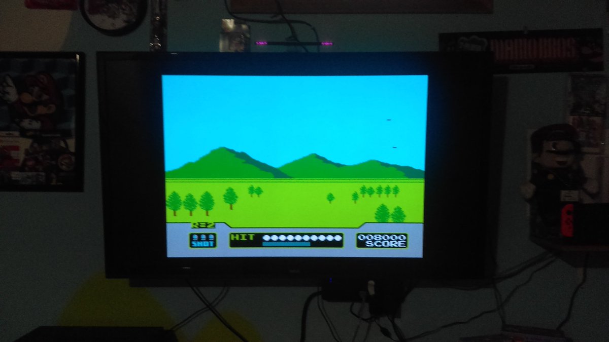 ShaggyMN1975's tweet photo. Didn't want to drag the CRT out just to play #DuckHunt so I got the #WiiZapper instead for more #NES release anniversary fun #WedNESday https://t.co/gMgB7DGrP3