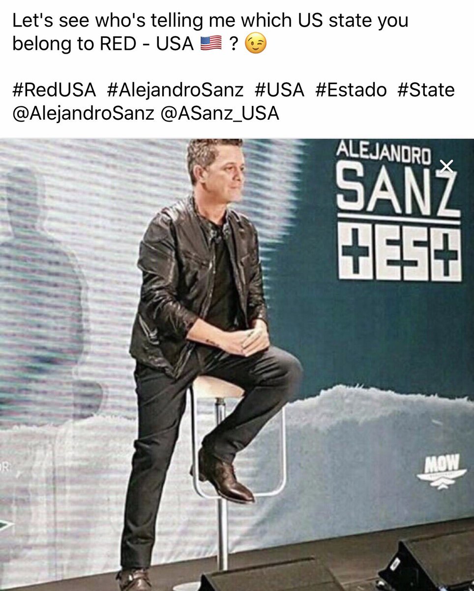 ASanz_USA's tweet photo. #RedUSA  #AlejandroSanz  #USA  #Estado  #State  @AlejandroSanz @ASanz_USA https://t.co/a2ChMLfeEg