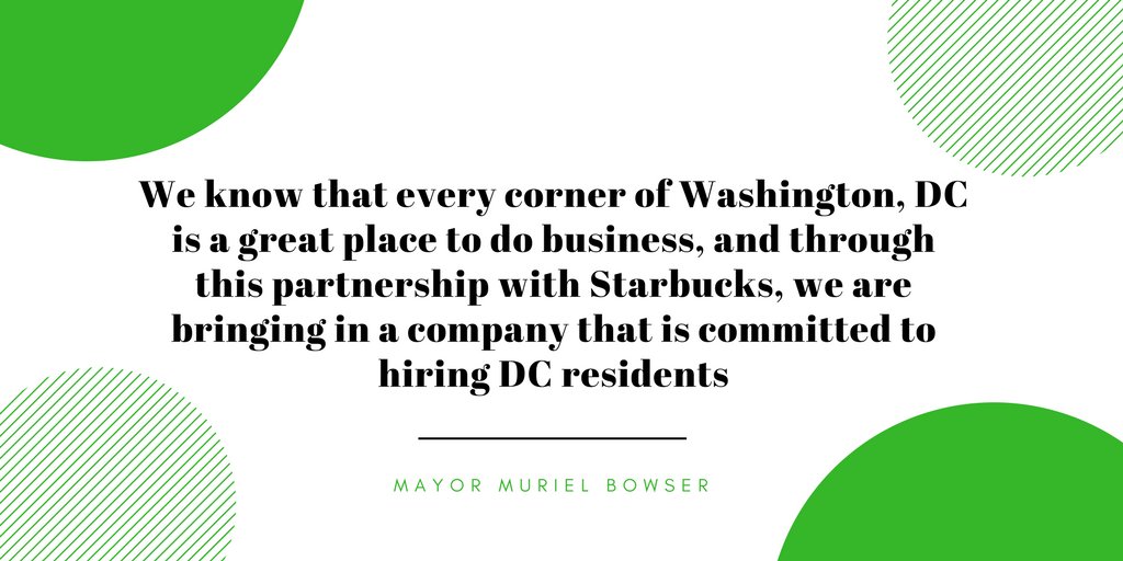 ICYMI:Today, we announced <a href="/starbucks/">Starbucks</a> entry into historic Anacostia, bringing jobs &amp; business to #Ward8
#ObviouslyDC
mayor.dc.gov/release/mayor-…