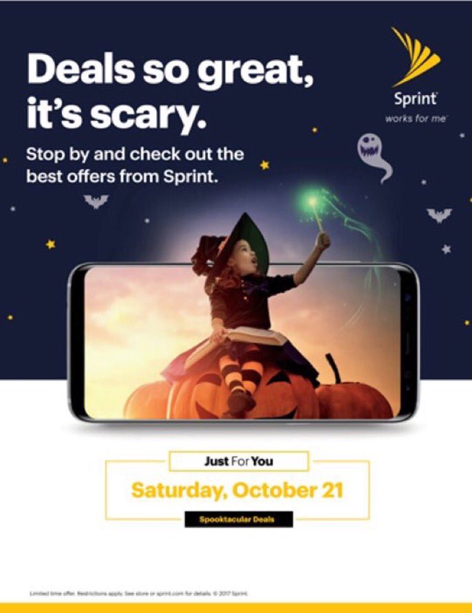 Frank_WCSprint's tweet photo. Stop by for some Spooktacular Deals @ 6503 S27th St Franklin WI 53132 https://t.co/eTCuzgU0od