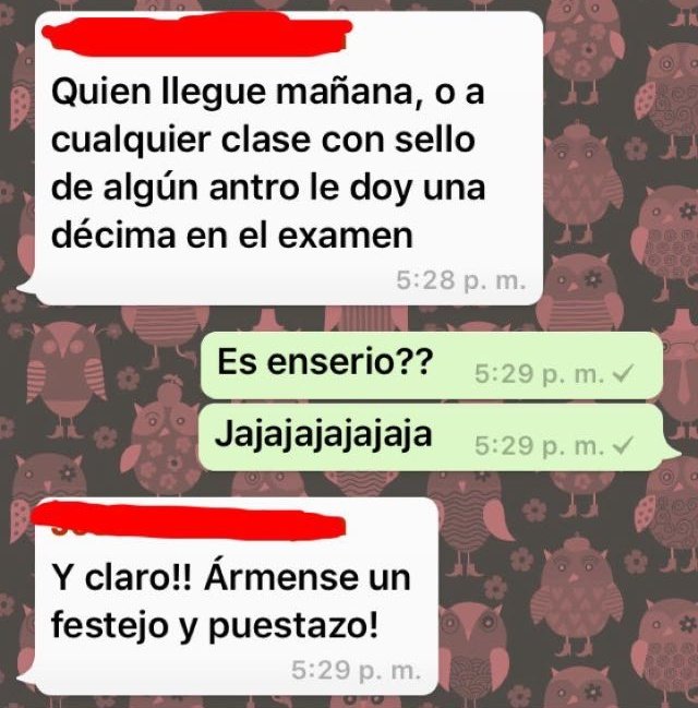 Armandoglez98's tweet photo. Profes chingones y luego estos... https://t.co/4JxkOE9CUj