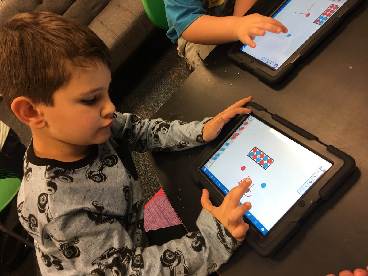 mrs_ali_cabral's tweet photo. We’ve had fun #appsmashing with @Seesaw and #numberframes to compose numbers and record student explanations. @PattersonCISD @conroeisdmath https://t.co/AQntlEdONp