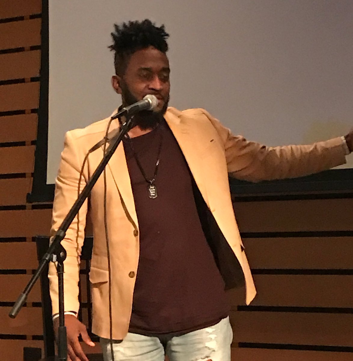 So cool to hear <a href="/AmIshoBaraka/">Sho Baraka</a> at the Pearl Studio tonight! #inspired <a href="/fbcsasingles/">FBCSA Single Adults</a>