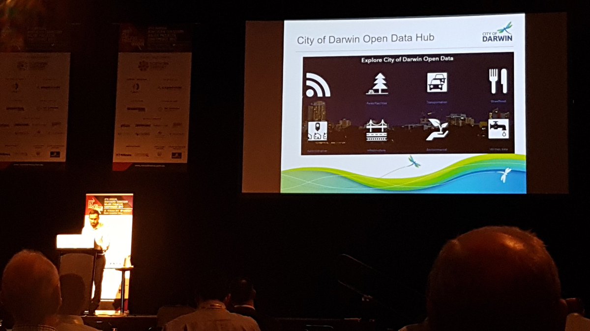 EsriAus_Shan's tweet photo. #ntmp2017 great to hear @cityofdarwin Gerard Rosse talk smart communities and open data hub and @govhacknt @esriaustralia https://t.co/hYnWGGYt0g