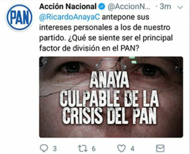 Al parecer Hackean la cuenta de Twitter del PAN, arremeten contra Ricardo Anaya