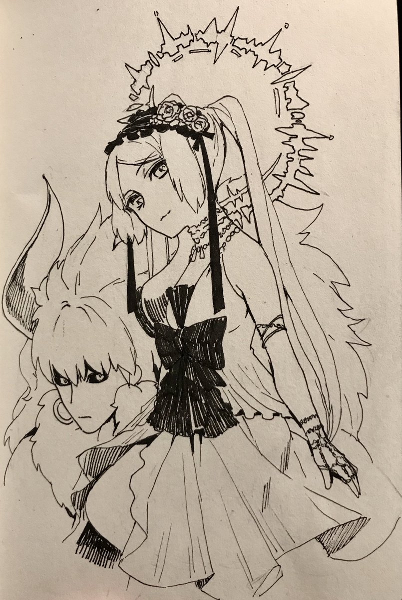 #inktober day 18 -Euryale (with Asterios) #fgo 