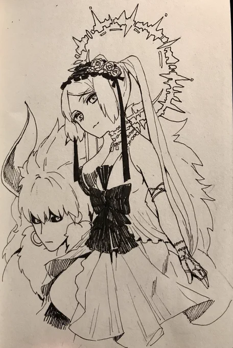 #inktober day 18 -Euryale (with Asterios) #fgo 