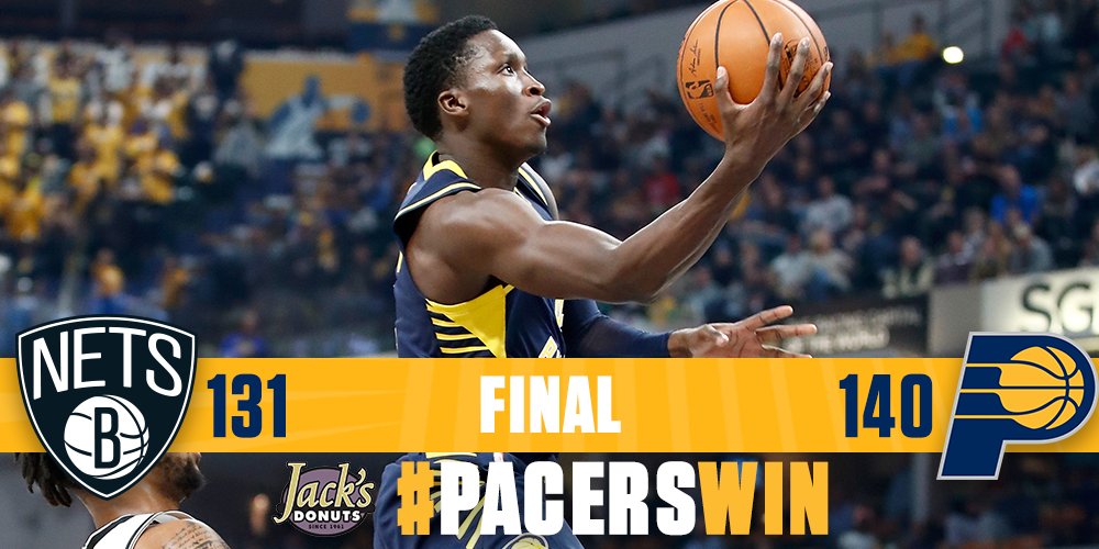 Pacers's tweet photo. 1-0

#PacersWin https://t.co/uaVkTrxX0V