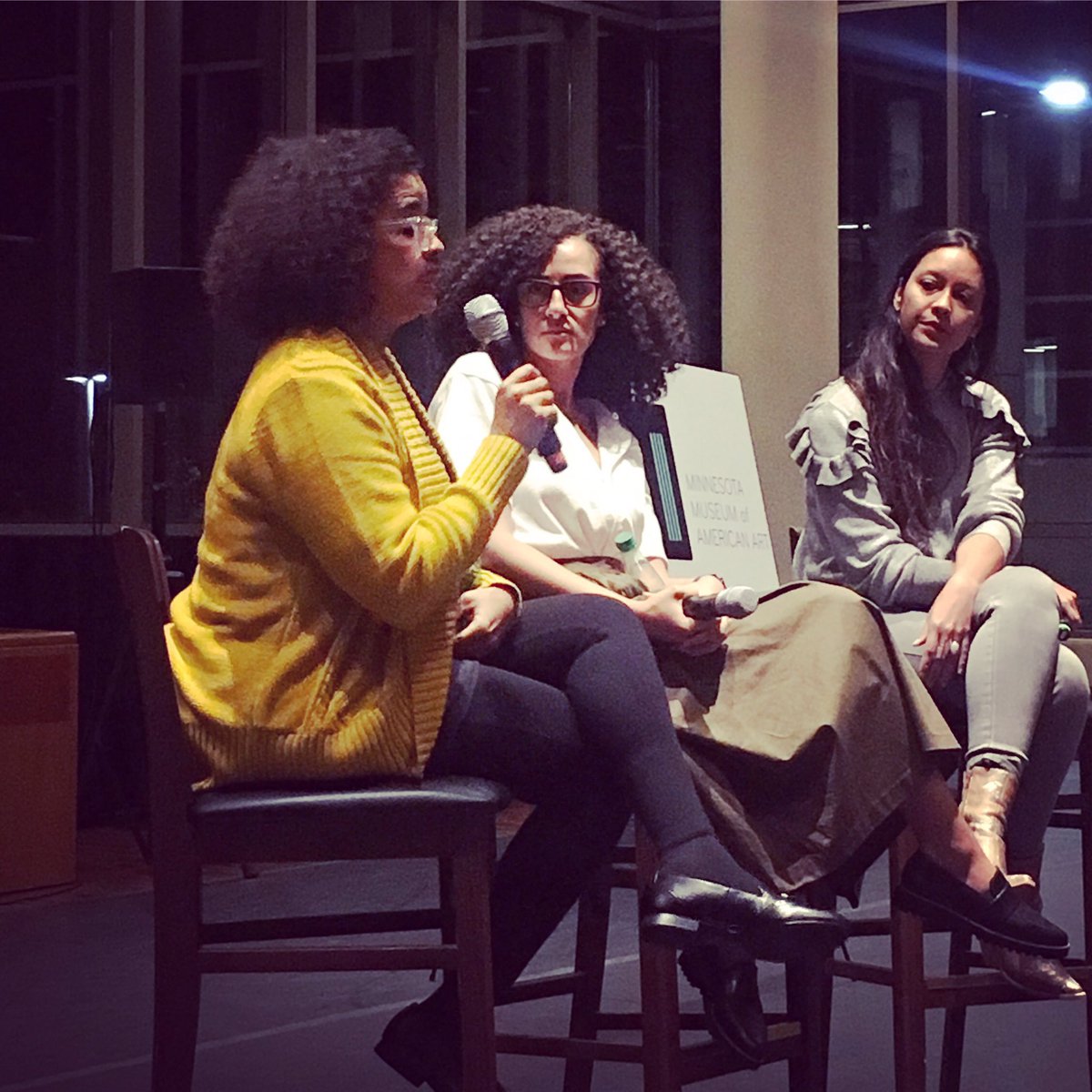 Here's to conversations about the value of artists and the brilliance of <a href="/tricious/">tricia heuring</a> @venessafive &amp; Deana Haggag