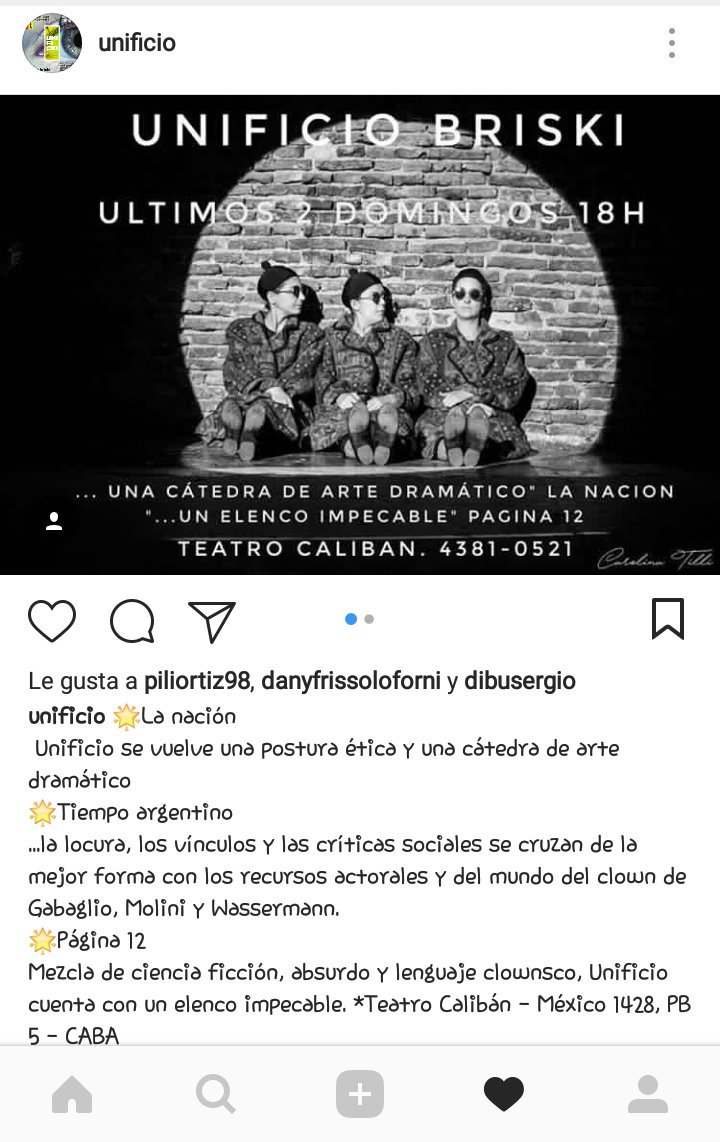 unificio's tweet photo. @unificio @CoralGabaglio @CaroMolini @eliwasser 

ULTIMAS FUNCIONES !!!! https://t.co/P49SQfvlhn