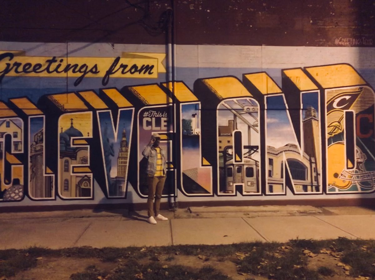 Atari_Jones's tweet photo. “ Greetings From Cleveland “ 💜💙 @DowntownCLE 

#ShotsByIndieVersal: @IndieVersal 💠 https://t.co/HhfPzWswTU