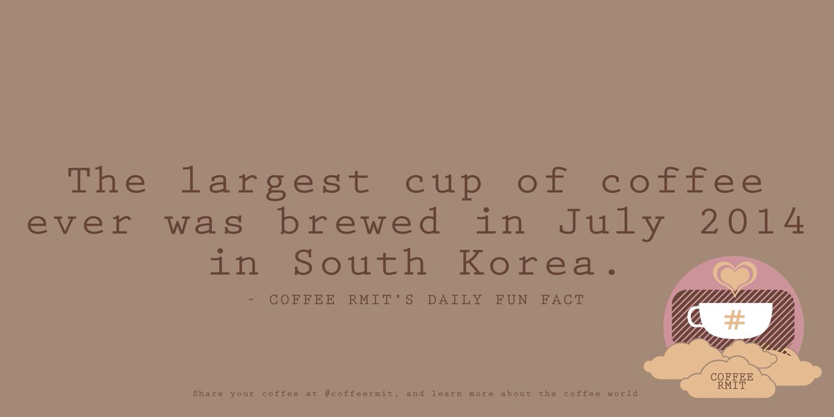 coffee_rmit's tweet photo. #coffee #coffeermit #rmit #cafe #coffeeculture #facts #information #coffeelovers #rmitstudents #rmituniversity #funfact #shareyourcoffee https://t.co/4E7zHAPerT